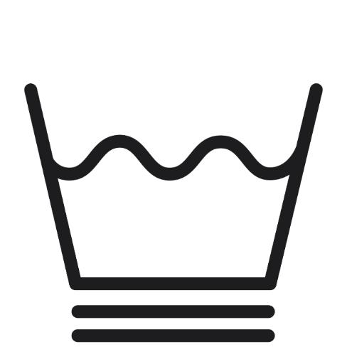 pictogramme lavage très délicat avec processus très modéré
