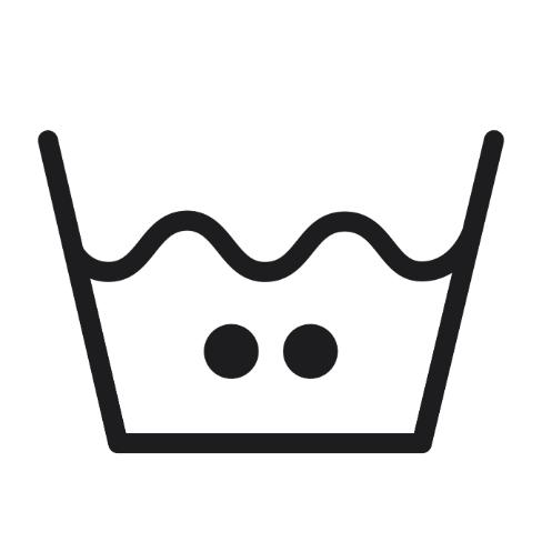 pictogramme lavage à moyenne température à 40 degrés