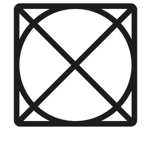 pictogramme séchage en machine interdit