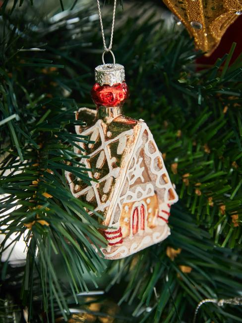 décoration de sapin de Noël en forme de maison en pain d'épice