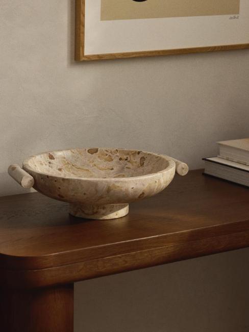 coupe décorative en marbre beige