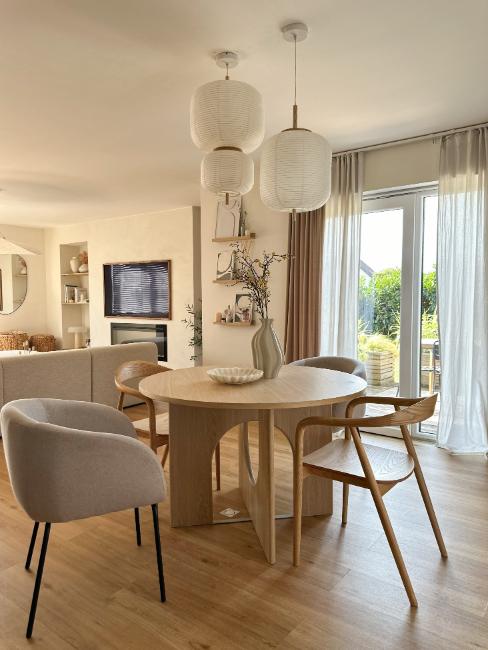 salle à manger style japandi