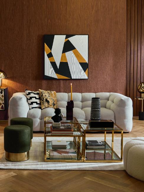 déco salon vintage avec meubles et accessoires de Kartell