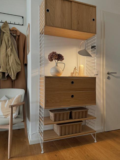 déco entrée scandinave blanc et bois