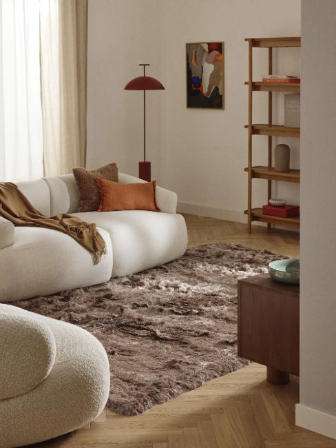 tapis épais marron cocooning