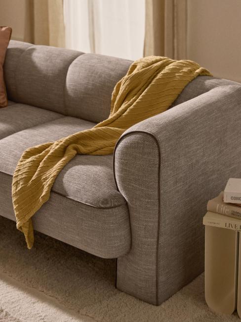 petit canapé design taupe