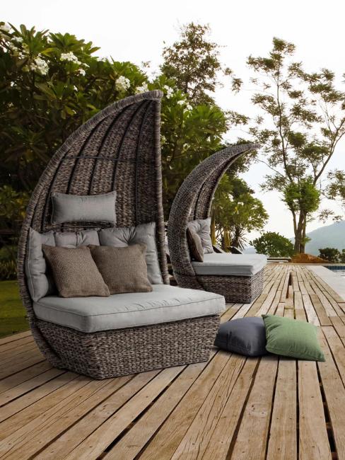 bain de soleil modulable ouvert