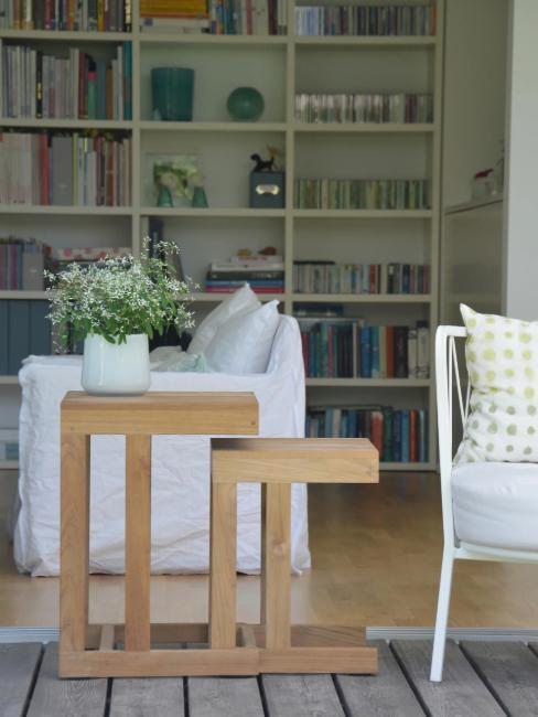 tables gigognes en bois pour balcon étroit