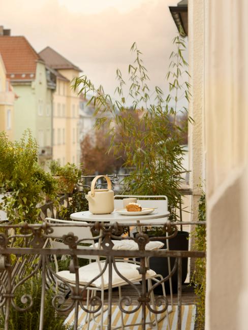 aménagement balcon avec bambou