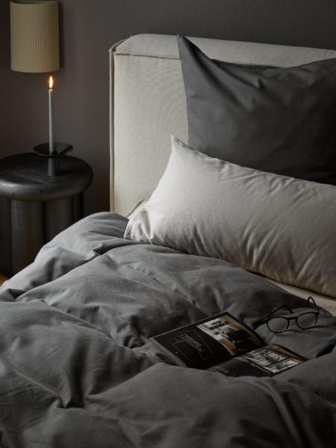 parure de lit gris anthracite