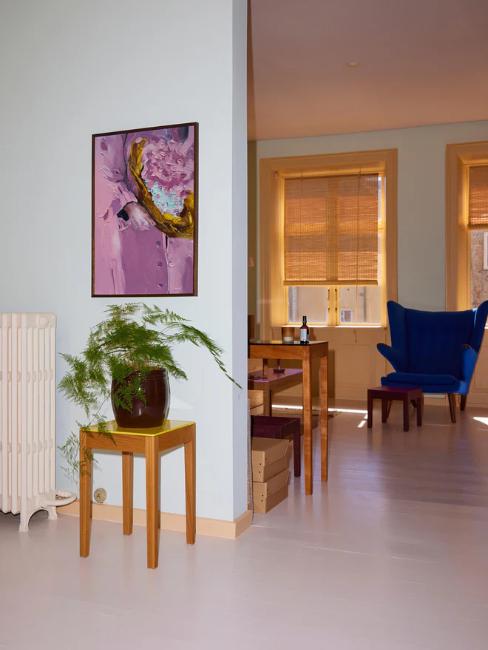 impressions encadrée contemporaine mauve