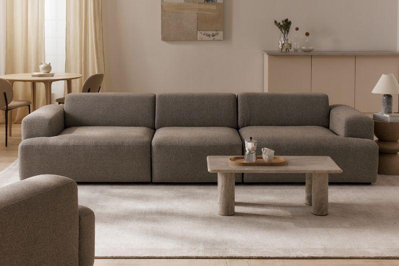 Canapé profond Melva couleur taupe foncé