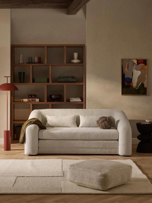 petit canapé convertible blanc crème