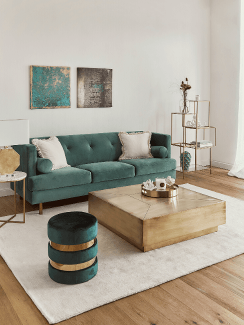 Divano e pouf turchesi
