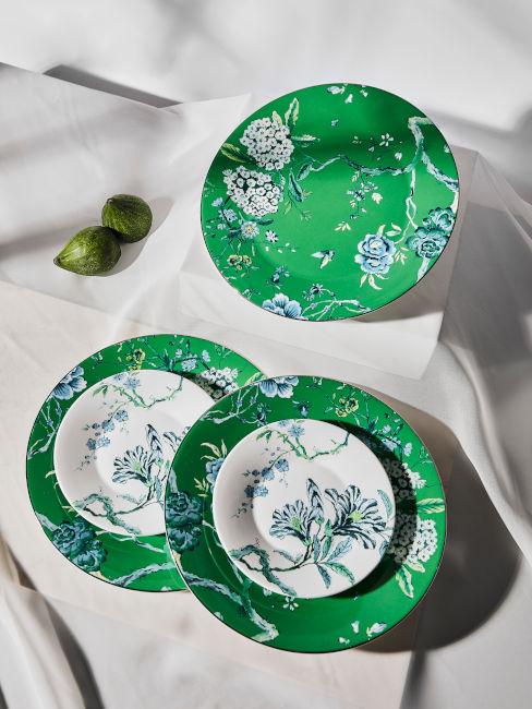 servizio porcellana verde