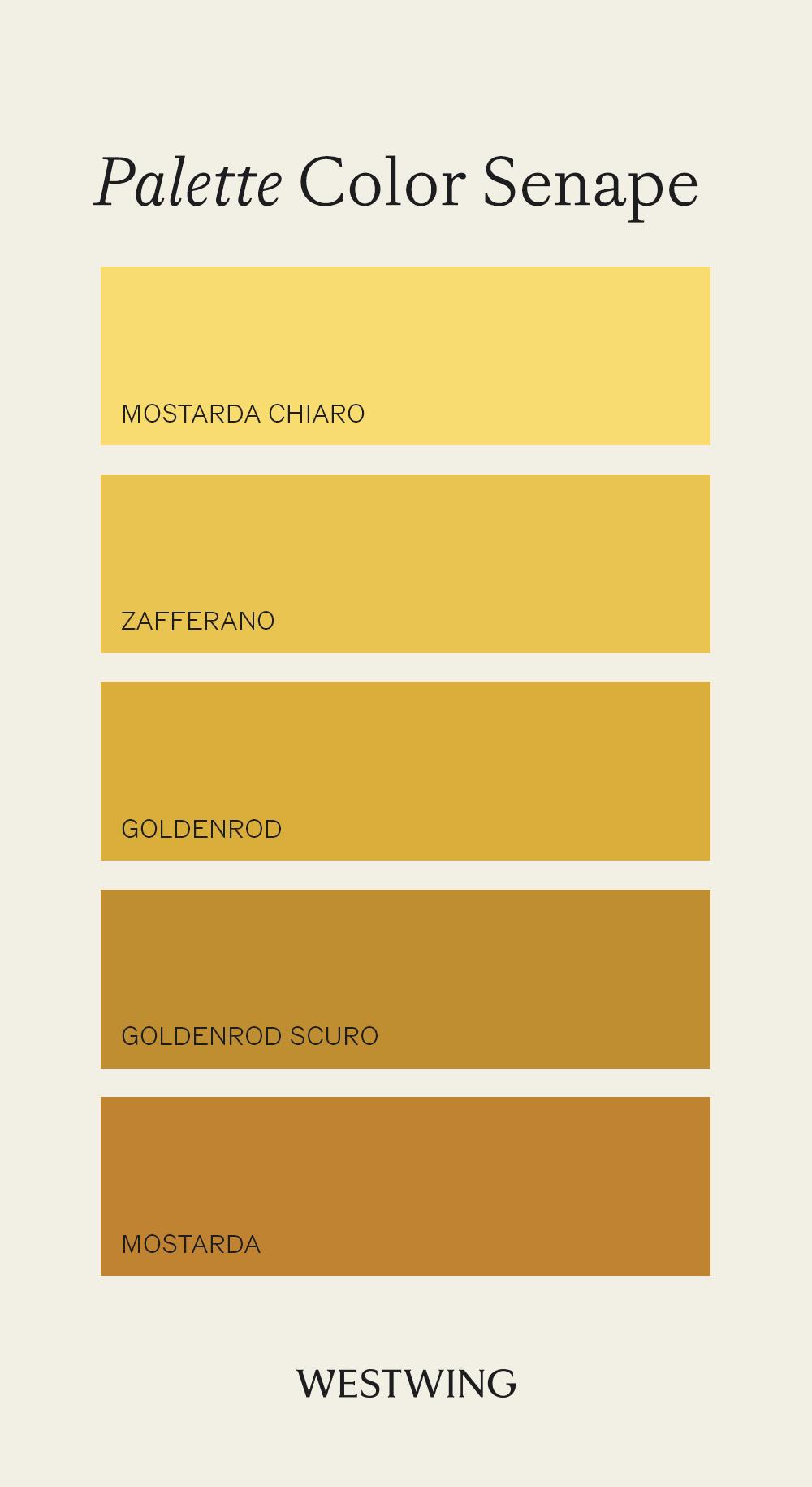 palette color giallo senape