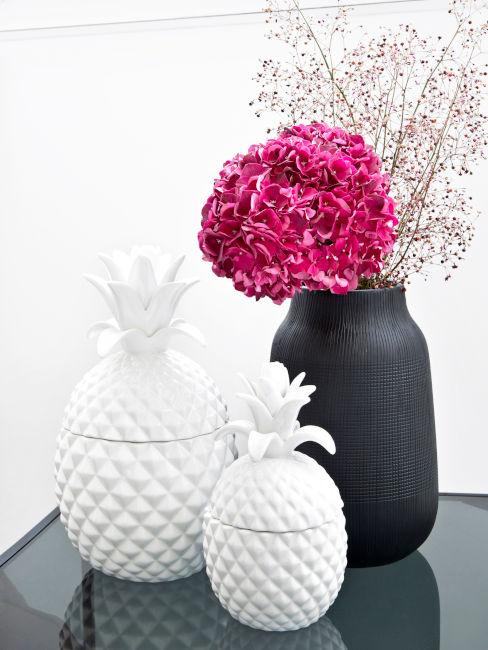 Decoro ananas in ceramica