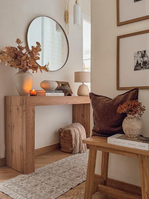corridoio decorato per l'autunno