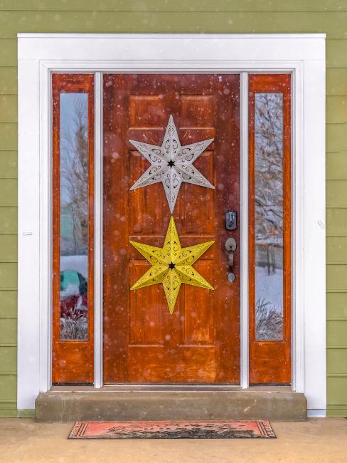 Decorazioni a forma di stella per la porta d'ingresso