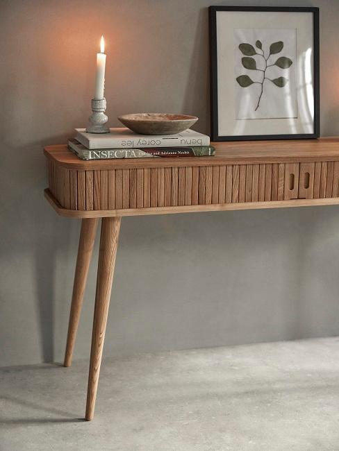 Primo piano consolle in stile Wabi-Sabi