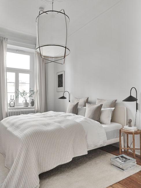 camera da letto bianca