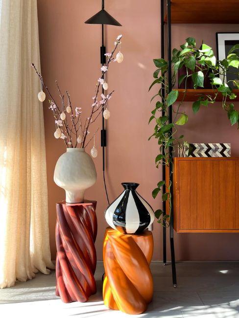 albero di pasqua con rami di ciliegio