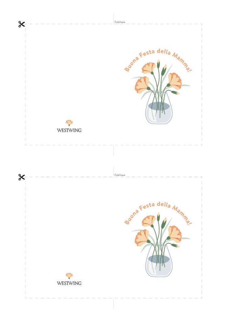 Biglietto con fiori per la mamma