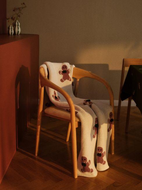 coperta natalizia con omino pan di zenzero