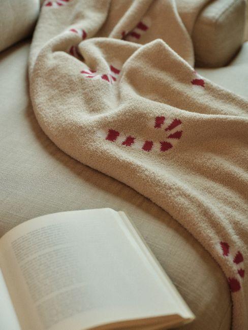 coperta natalizia con candy cane