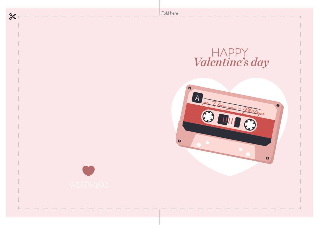 Biglietto di San Valentino anni '80
