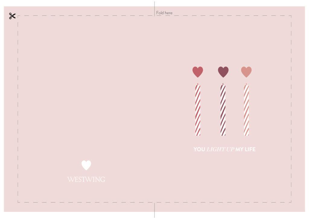 Biglietto di San Valentino romantico