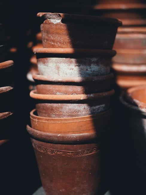 vecchi vasi riutilizzabili