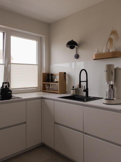 cucina ad angolo color tortora