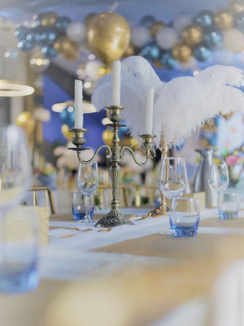 mise en place toni azzurro e oro