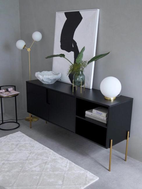 credenza bassa nera