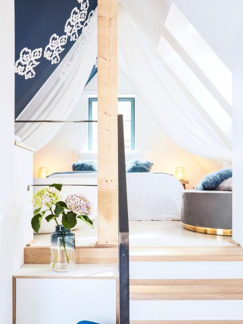 letto soppalcato in mansarda