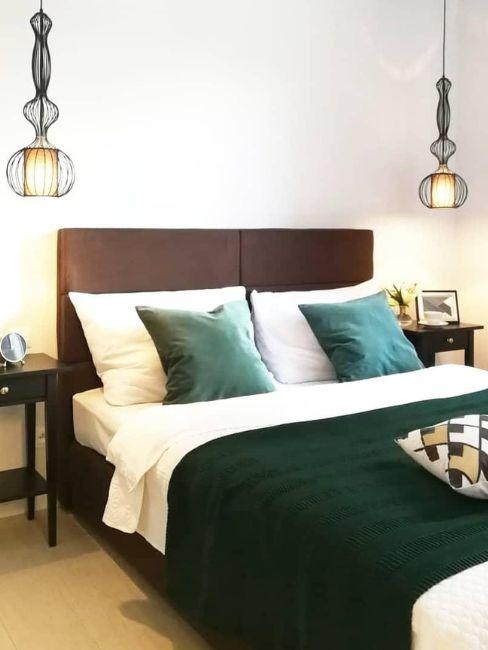 letto verde smeraldo