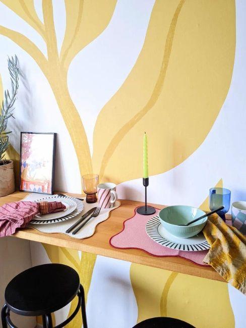 pareti gialle in cucina