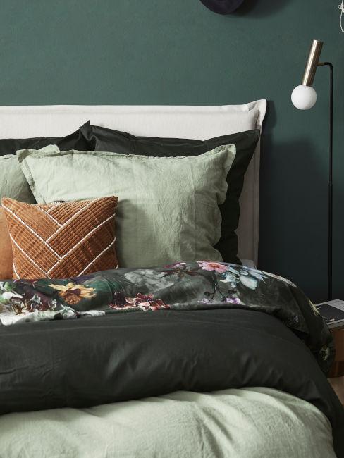 biancheria da letto verde
