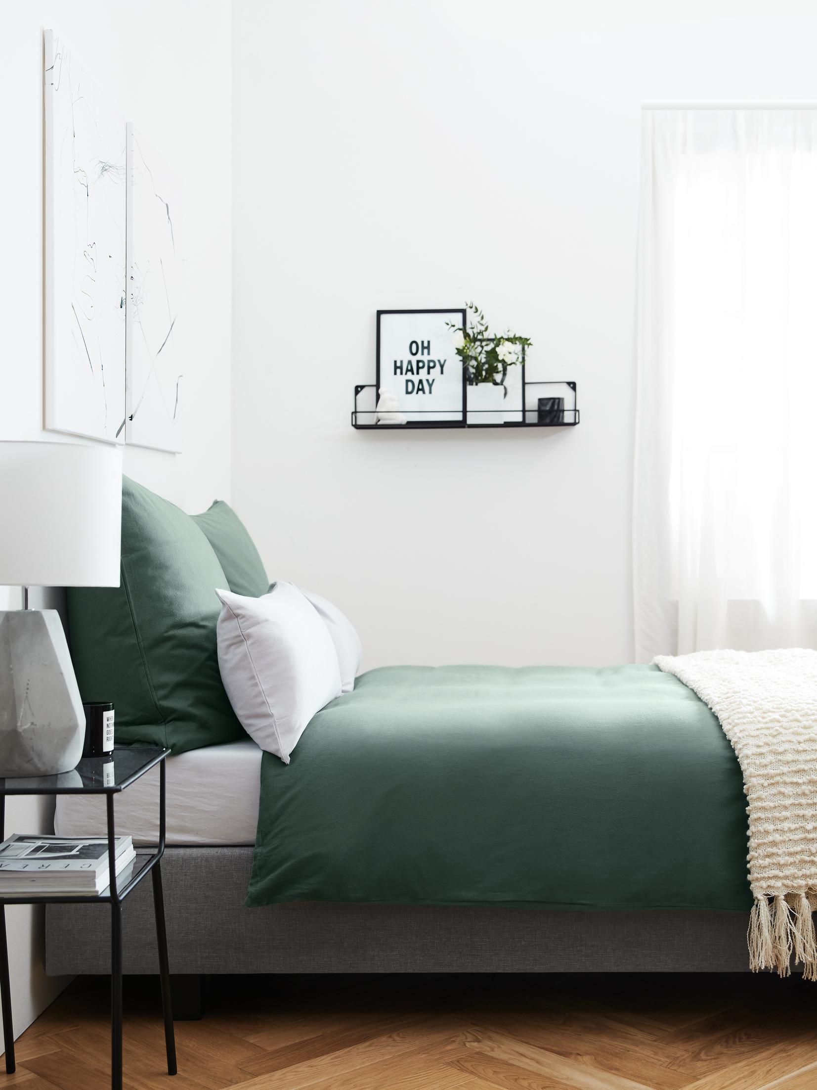 come usare il verde in camera da letto