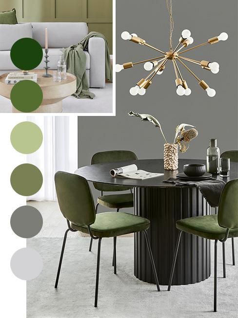 Palette per sala da pranzo verde