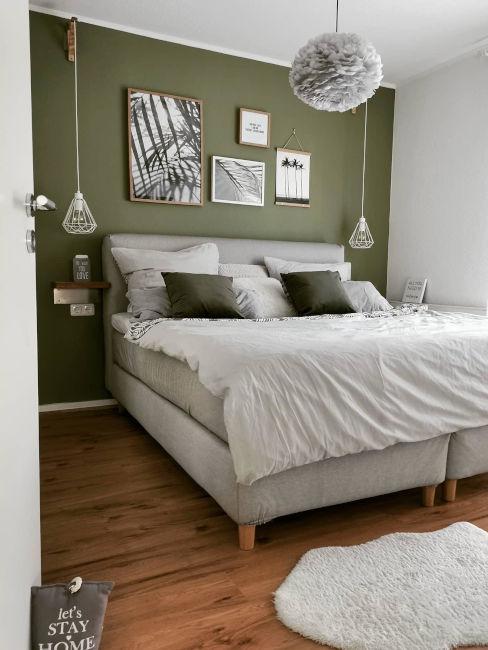 Camera da letto verde