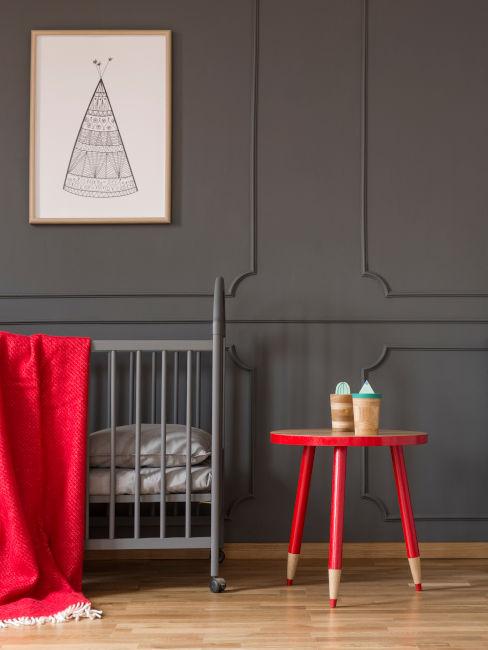 Cameretta rossa e grigia