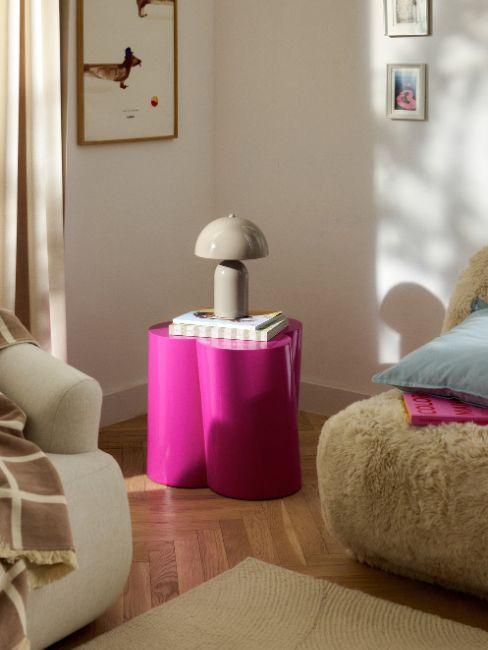 tavolino color fuchsia acceso