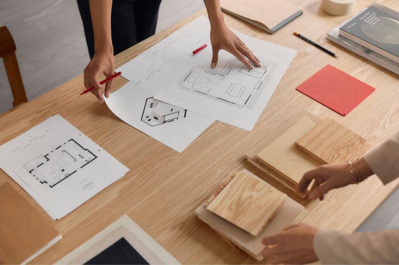 progetto casa con materiali