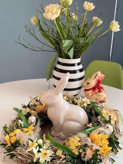 ghirlanda di pasqua con coniglietto
