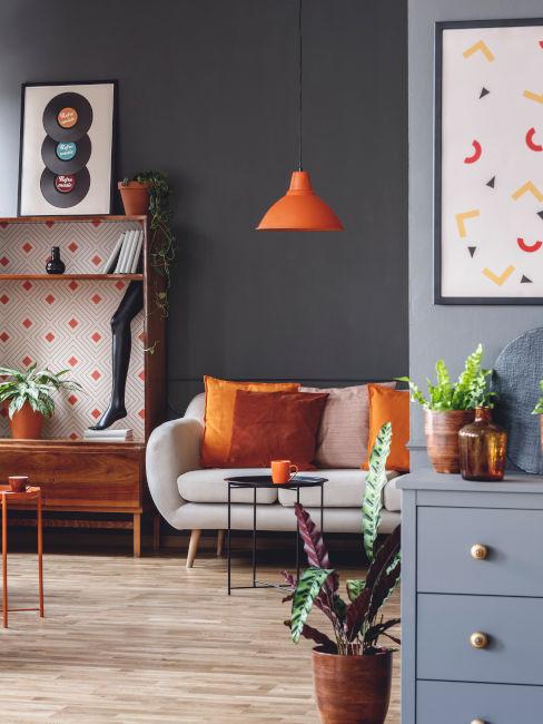 Soggiorno nero in stile pop