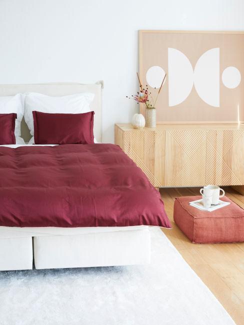 copriletto color rosso ciliegia