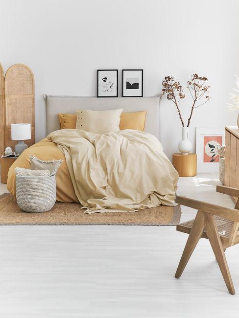 biancheria da letto gialla