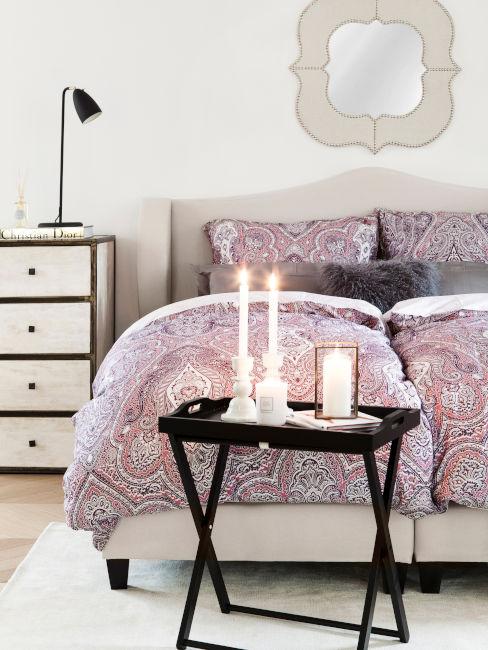 Lenzuola paisley viola